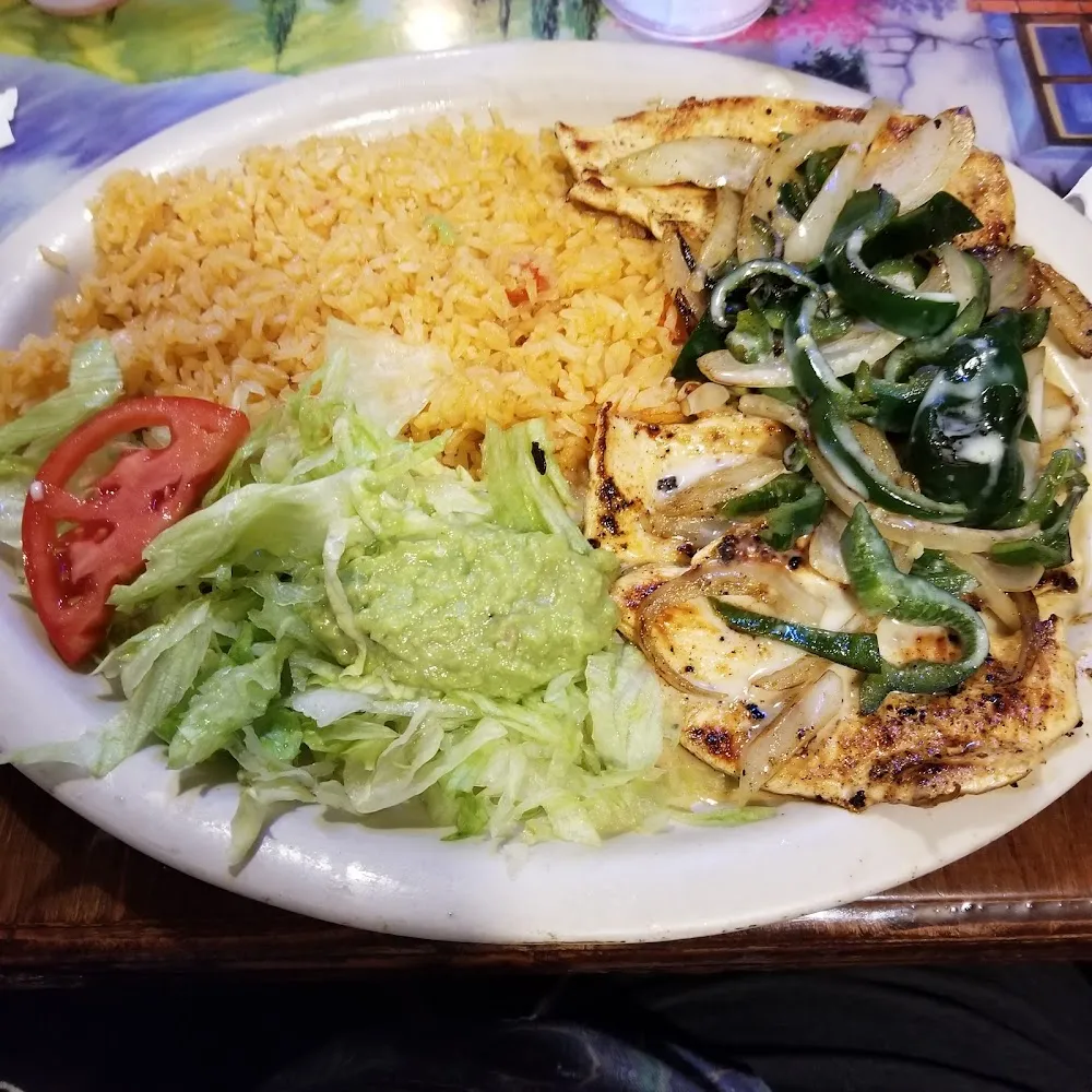 Grilled Chicken with Onions and Peppers and Cheese